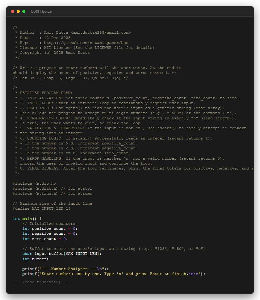 Write a program to enter numbers till the user wants. At the end it  should display the count of positive, negative and zeros entered.